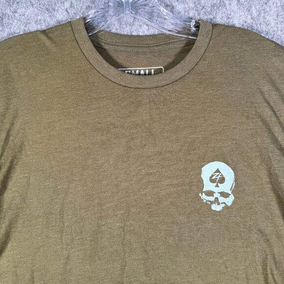 Zero Foxtrot T Shirt Mens Size Small Green Short Sleeve With His Bare Hands - Picture 2 of 8